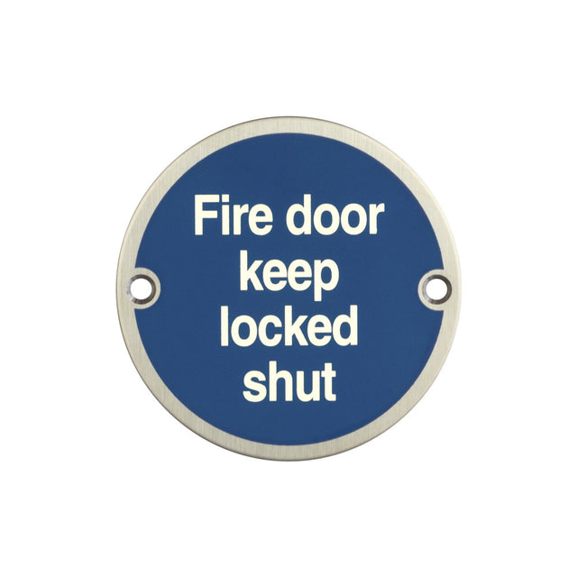High quality image of Frelan - Stainless Steel Fire Door Keep Locked Shut 75mm Satin Stainless Steel Sku. JS109SSS