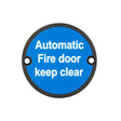 High quality image of Frelan - Stainless Steel Automatic Fire Door Keep Clear 75mm Black Sku. JS110MB