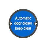 High quality image of Frelan - Stainless Steel Automatic Door Closer Keep Clear 75mm Black Sku. JS111MB