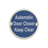 High quality image of Frelan - Stainless Steel Automatic Door Closer Keep Clear 75mm Satin Stainless Steel Sku. JS111SSS