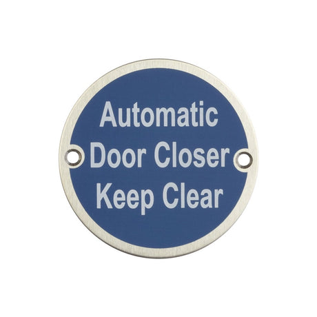 High quality image of Frelan - Stainless Steel Automatic Door Closer Keep Clear 75mm Satin Stainless Steel Sku. JS111SSS