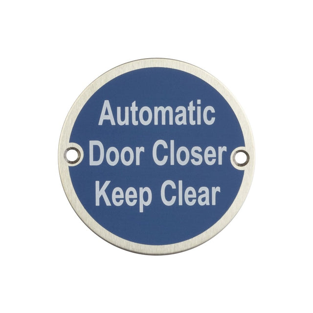 High quality image of Frelan - Stainless Steel Automatic Door Closer Keep Clear 75mm Satin Stainless Steel Sku. JS111SSS