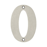High quality image of Frelan - 100mm No.0 Numeral - Grade 304 Satin Stainless Steel | Sku. fh-jss-0 | Trade Door Handles.