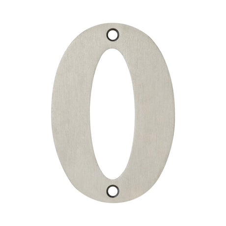 High quality image of Frelan - 100mm Numerals SSS Finish 100mm Satin Stainless Steel No. 0 Sku. JSS-0