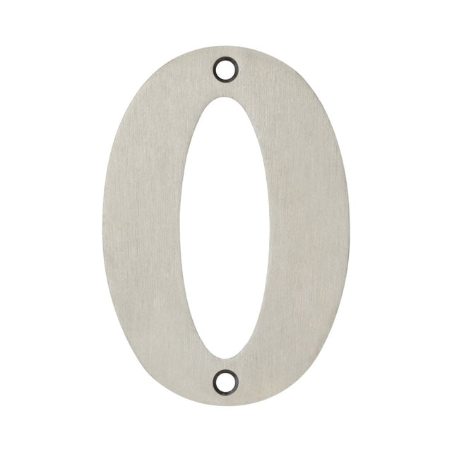 High quality image of Frelan - 100mm Numerals SSS Finish 100mm Satin Stainless Steel No. 0 Sku. JSS-0