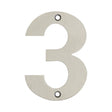 High quality image of Frelan - 100mm Numerals SSS Finish 100mm Satin Stainless Steel No. 3 Sku. JSS-3