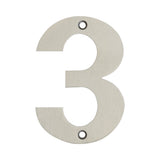 High quality image of Frelan - 100mm Numerals SSS Finish 100mm Satin Stainless Steel No. 3 Sku. JSS-3