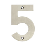 High quality image of Frelan - 100mm No.5 Numeral - Grade 304 Satin Stainless Steel | Sku. fh-jss-5 | Trade Door Handles.