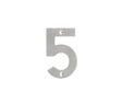 This is an image showing the Frelan - 100mm No.5 Numeral - Grade 304 Satin Stainless Steel available to order from Trade Door Handles in Kendal