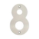 High quality image of Frelan - 100mm Numerals SSS Finish 100mm Satin Stainless Steel No. 8 Sku. JSS-8