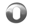 This is an image showing the Frelan - Oval Profile Escutcheon 52mm x 5mm - Grade 304 Satin Stainless Steel available to order from Trade Door Handles in Kendal