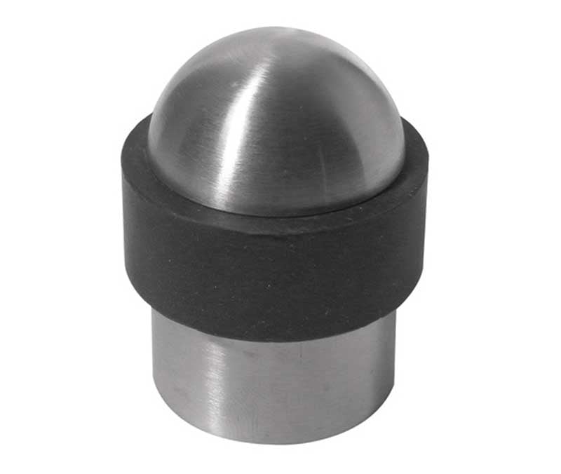 This is an image showing the Frelan - Dome Top Door Stop - Grade 304 Satin Stainless Steel available to order from Trade Door Handles in Kendal