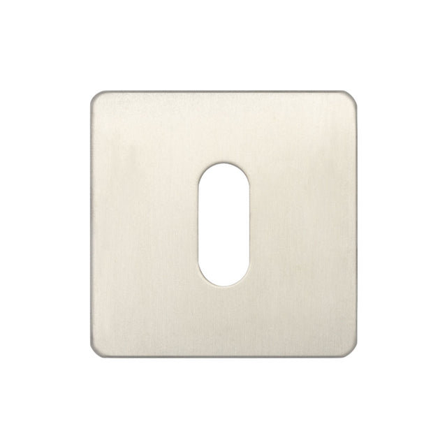 High quality image of Frelan - Standard Key Profile Square Escutcheon - Grade 304 Satin Stainless Stee | Sku. fh-jss10 | Trade Door Handles.