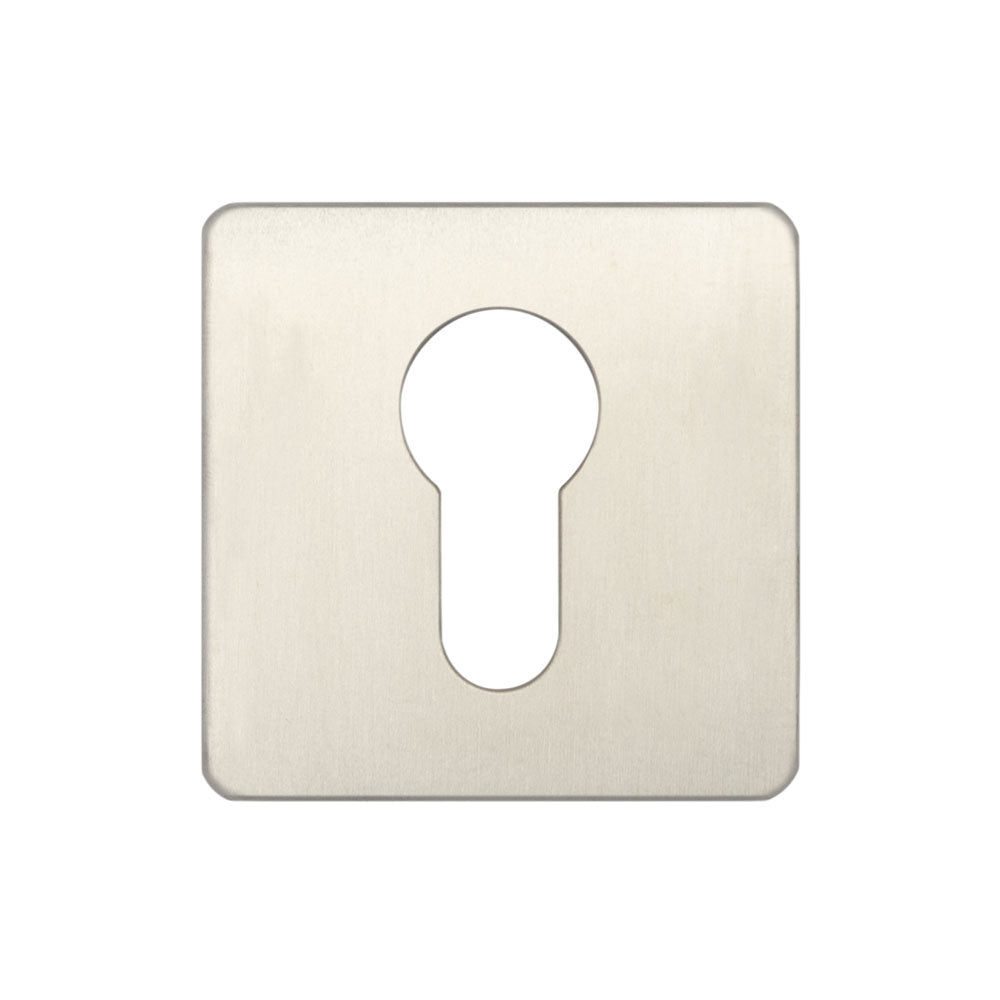 High quality image of Frelan - Euro Profile Square Escutcheon - Grade 304 Satin Stainless Steel | Sku. fh-jss11 | Trade Door Handles.