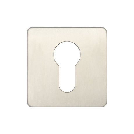 High quality image of Frelan - Euro Profile Square Escutcheon - Grade 304 Satin Stainless Steel | Sku. fh-jss11 | Trade Door Handles.