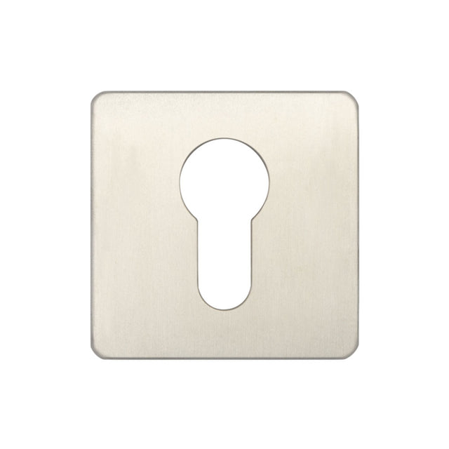 High quality image of Frelan - Euro Profile Square Escutcheon - Grade 304 Satin Stainless Steel | Sku. fh-jss11 | Trade Door Handles.