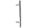 This is an image showing the Frelan - T Bar Cabinet Handle 156mm (96mm Centres) - Grade 202 Satin Stainless S available to order from Trade Door Handles in Kendal