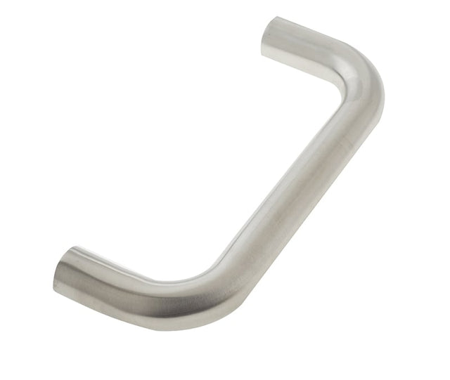 This is an image showing the Frelan - 225x19mm SSS D shape pull handle B/T Grade 304 available to order from Trade Door Handles in Kendal