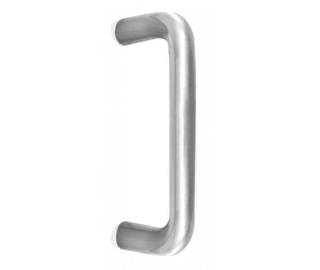 This is an image showing the Frelan - 300x19mm SSS D shape pull handle B/T Grade 304 available to order from Trade Door Handles in Kendal