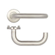 High quality image of Frelan - SSS Grade 4 return to door lever on rose | Sku. fh-jss134 | Trade Door Handles.