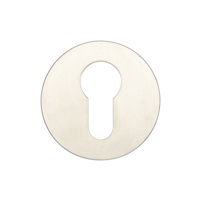 High quality image of Frelan - Stainless Steel Euro profile Escutcheons Grade 201 52x8mm Satin Stainless Steel Sku. JSS28