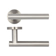 High quality image of Frelan - Atlanta Door Handles on Rose Grade 304 Satin Stainless Steel Sku. JSS412