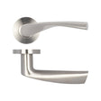 High quality image of Frelan - Vecta Door Handle on Rose Grade 304 Satin Stainless Steel Sku. JSS501