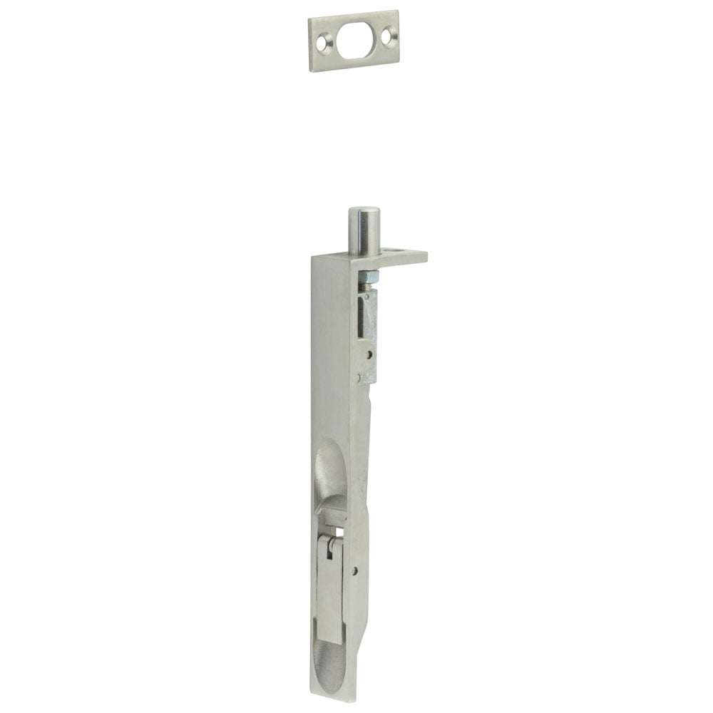 This is an image showing the Frelan - Square Profile Lever Action Flush Bolts 150x20mm - Grade 304 Satin Stai available to order from Trade Door Handles in Kendal