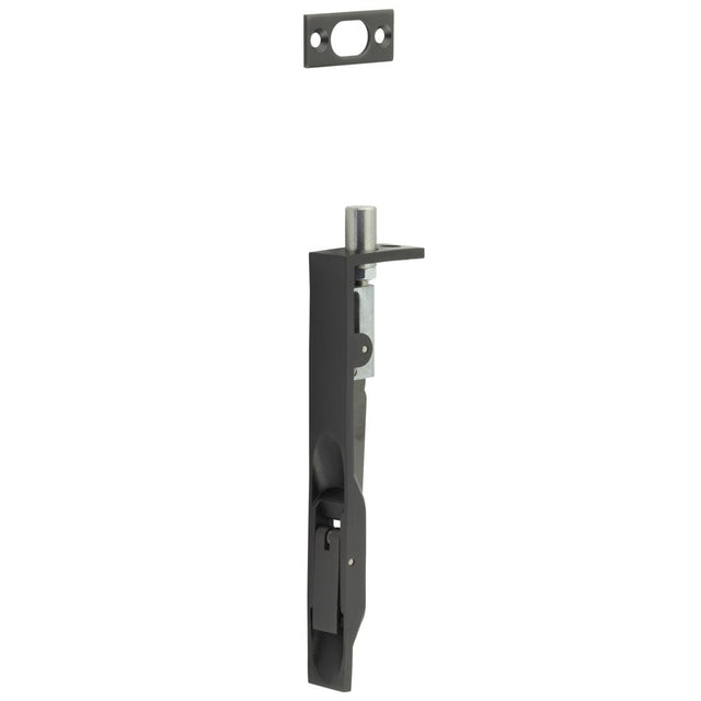 High quality image of Frelan - Stainless Steel Flush Bolts JSS50 Dark Bronze 150mm x 20mm Square Forend | Sku. jss50db | available to order from Trade Door Handles in Kendal.
