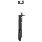 High quality image of Frelan - Lever Action Radius Flush Bolt 150x20mm Dark Bronze Sku. JSS50RDB