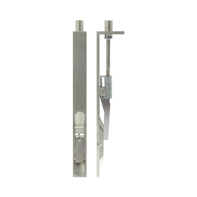 High quality image of Frelan - Stainless Steel Lever Action Flushbolts Square Forend 200x20mm Satin Stainless Steel Sku. JSS51