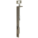 High quality image of Frelan - Stainless Steel Flush Bolts JSS51 Antique Brass 203mm x 20mm Square Forend Sku. JSS51AB