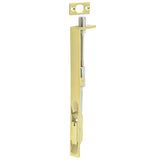 High quality image of Frelan - Stainless Steel Flush Bolts JSS51 Brass Finish 203mm x 20mm Square Forend Sku. JSS51PVD