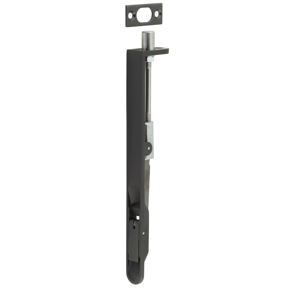 High quality image of Frelan - Lever Action Flush Bolt Radiused Forend 203x20mm Dark Bronze | Sku. jss51rdb | available to order from Trade Door Handles in Kendal.