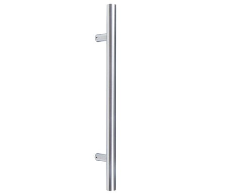 This is an image showing the Frelan - Bolt Through Guardsman Pull Handle 600x32mm (400mm Centres) - Grade 304 available to order from Trade Door Handles in Kendal