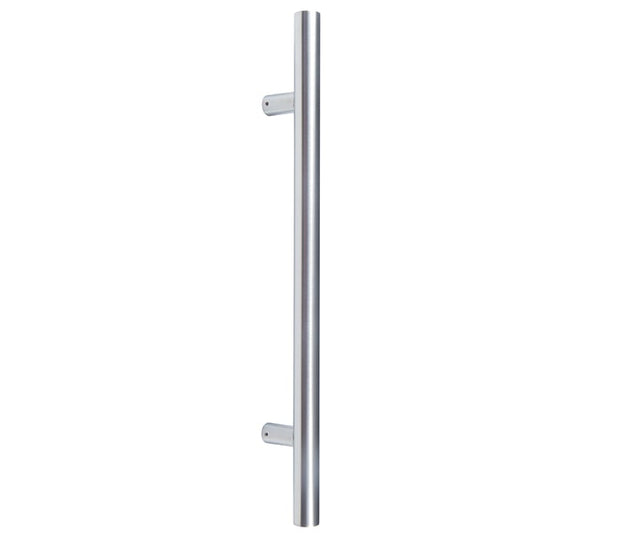 This is an image showing the Frelan - Bolt Through Guardsman Pull Handle 600x32mm (400mm Centres) - Grade 304 available to order from Trade Door Handles in Kendal