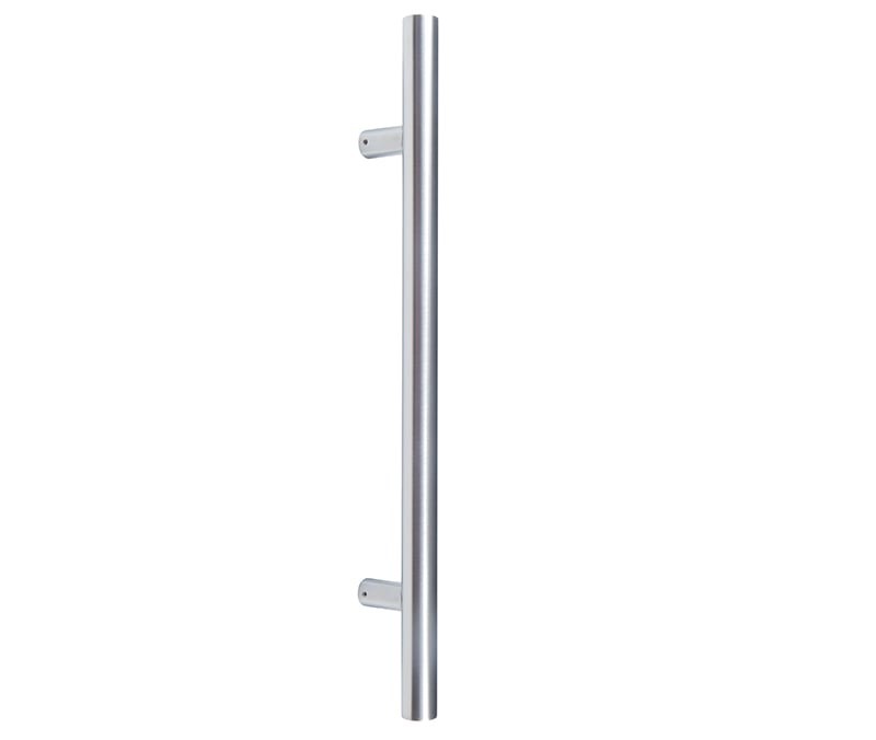 This is an image showing the Frelan - Bolt Through Guardsman Pull Handle 800x32mm (600mm Centres) - Grade 304 available to order from Trade Door Handles in Kendal