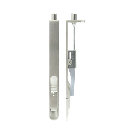 High quality image of Frelan - Lever Action Flushbolts Radiused Forend 300x20mm Satin Stainless Steel Sku. JSS52R
