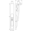 High quality image of Frelan - Stainless Steel Lever Action Flushbolts Square Forend 457x20mm Satin Stainless Steel Sku. JSS53