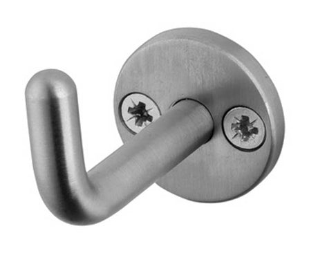 This is an image showing the Frelan - Single Robe Hook - Grade 304 Satin Stainless Steel available to order from Trade Door Handles in Kendal