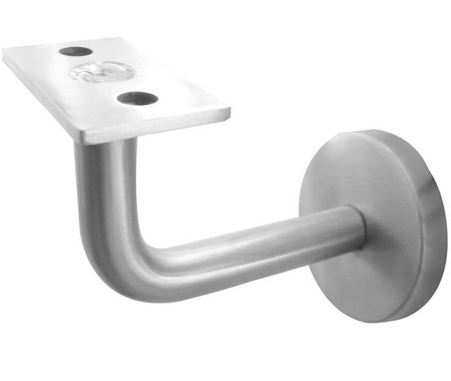 This is an image showing the Frelan - Handrail Bracket - Grade 304 Satin Stainless Steel available to order from Trade Door Handles in Kendal