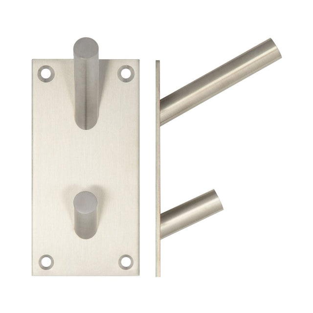 High quality image of Frelan - Stainless Steel Hat & Coat Hooks 94x46mm Satin Stainless Steel Sku. JSS901B