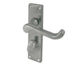High quality image of Frelan - Victorian Scroll Door Handle on Bathroom Plate Satin Chrome Sku. JV10BSC