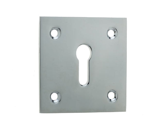 High quality image of Frelan - Square Escutcheon Standard Keyway - Polished Chrome | Sku. jv153pc | available to order from Trade Door Handles in Kendal.
