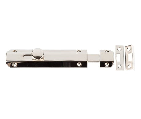 High quality image of Frelan - Jedo Architectural Slide Door Bolts 150x35mm Polished Nickel Sku. JV168PN
