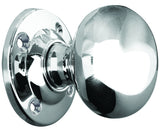 High quality image of Frelan - Jedo Mushroom Mortice Door Knobs 57mm Diameter 57mm Polished Chrome Sku. JV172BPC