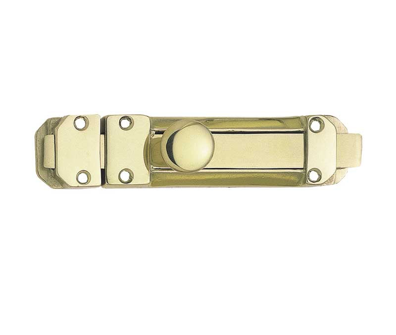 High quality image of Frelan - 205MM CONTRACT SURFACE BOLT PB | Sku. jv179bpb | available to order from Trade Door Handles in Kendal.