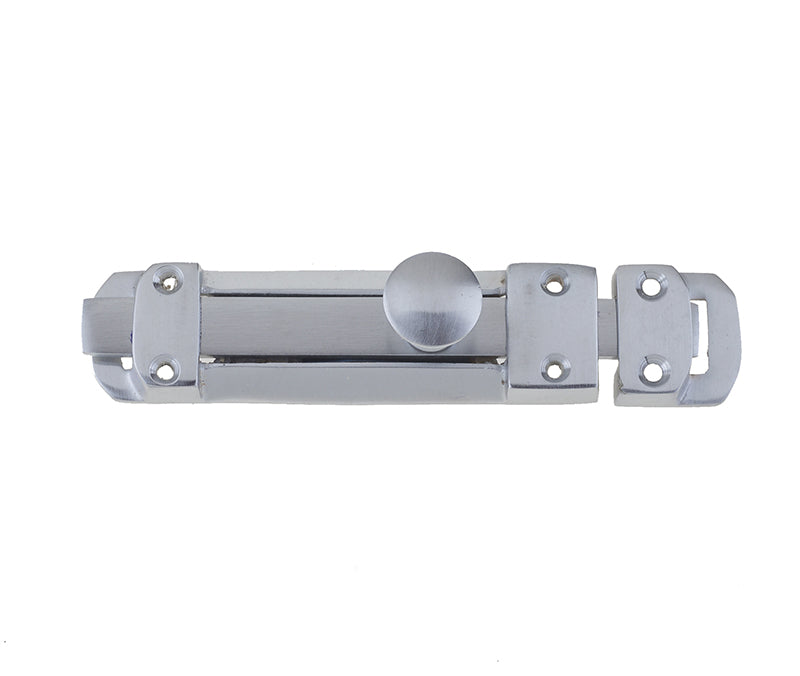 High quality image of Frelan - Jedo Contract Door Bolts 116x30mm Satin Chrome Sku. JV179SC