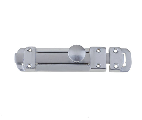 High quality image of Frelan - Jedo Contract Door Bolts 116x30mm Satin Chrome Sku. JV179SC