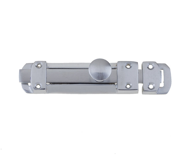 High quality image of Frelan - Jedo Contract Door Bolts 116x30mm Satin Chrome Sku. JV179SC